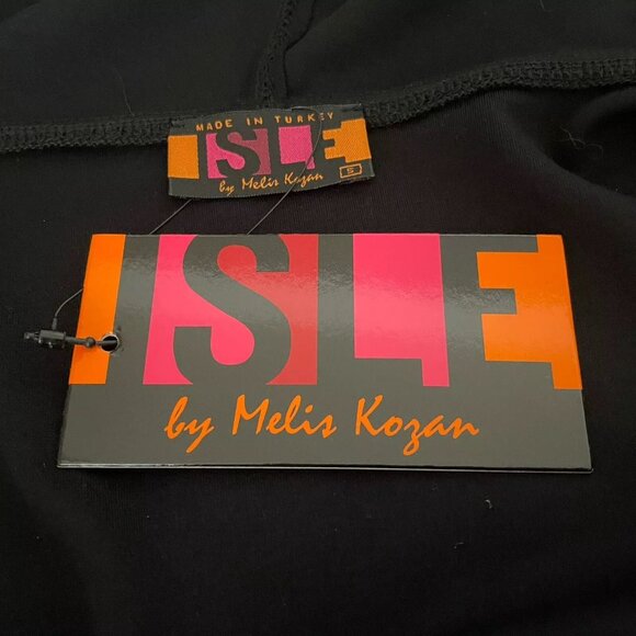 Isle by Melis Kozan Black Diamond Hoodie Hooded Tunic Sweatshirt - Picture 8 of 8